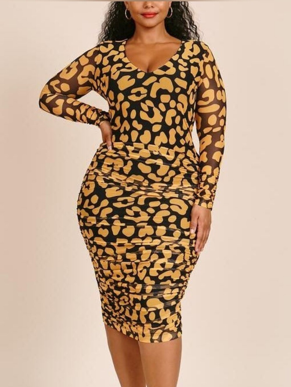 Curve Hugging Midi Dress Animal Print From 11 Honoré